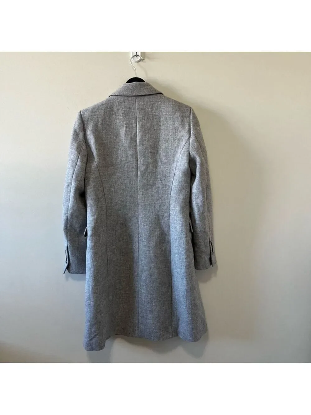 NEW ZARA DOUBLE BREASTED MANTECO PREMIUM QUALITY FABRICS COAT GRAY Sz M - Picture 4 of 12